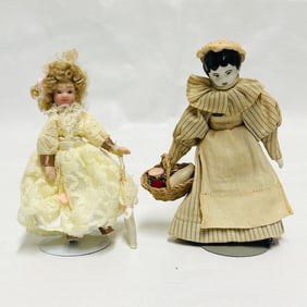 Dollhouse Nursemaid Doll and Child Doll