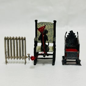 Gothic Chair, Radiator and Folk Art Side Chair