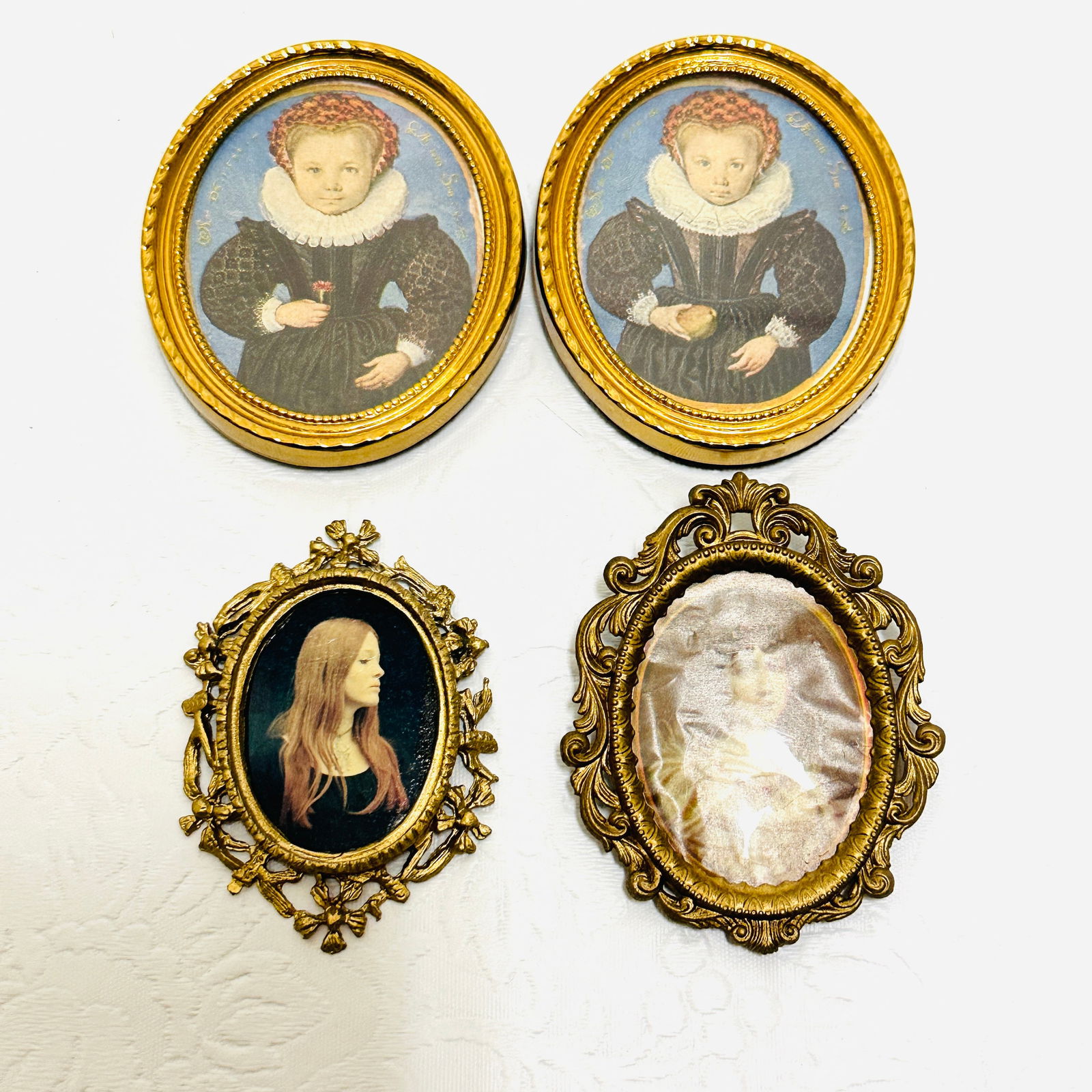 Dollhouse Miniature Portraits in Ornate Frames (1 of 8)
