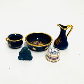 Limoges Porcelain and Lapis Buddha