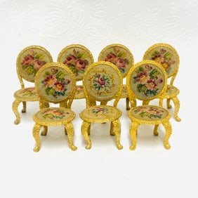 French Ormolu and Petit Point Chairs