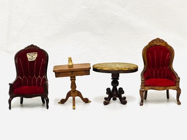 Victorian Side Chairs and Shackman Table