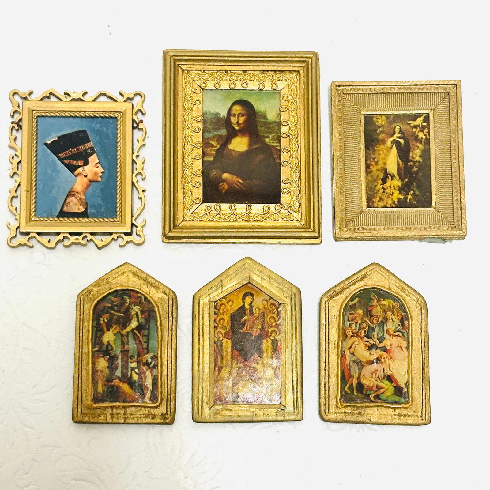 Group of Six Dollhouse Framed Miniature Artwork (1 of 10)