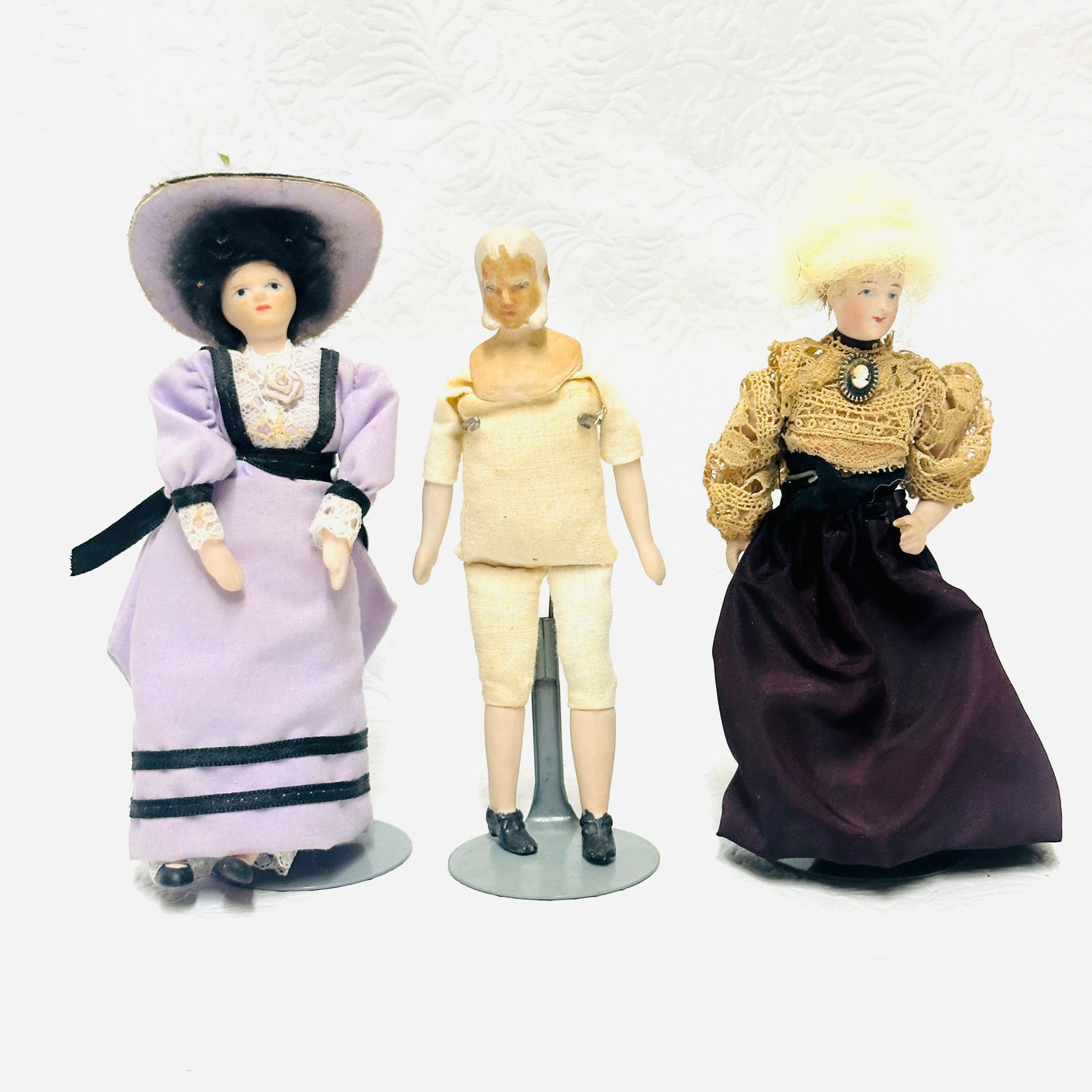 Group of Three Elder Dollhouse Dolls (1 of 19)