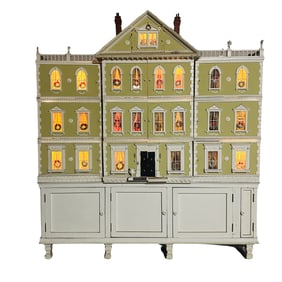 Impressive Custom Made Hazard Hall Dollhouse with Stand