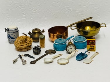 Collection of Kitchen Essentials Dollhouse Miniatures