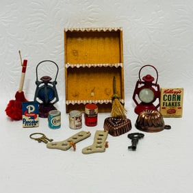 Custom Hand Made Shelf with Kitchen Essentials