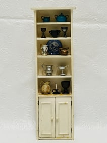 Hand Made Painted Cupboard with Contents