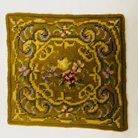 Floral Needlepoint Rug