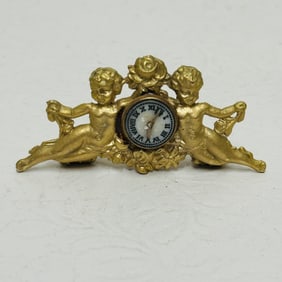 French Figural Mantel Clock with Cherubs