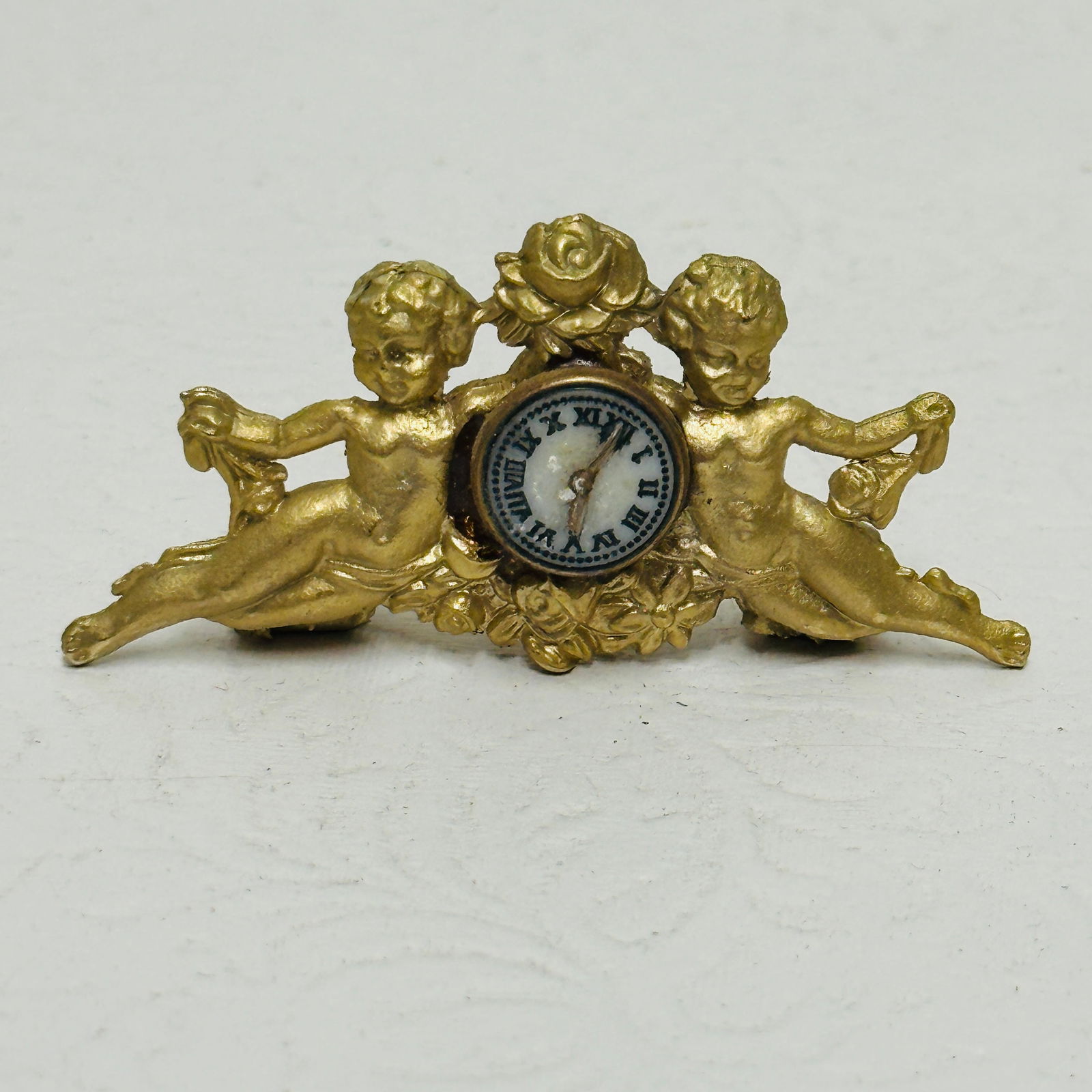 French Figural Mantel Clock with Cherubs (1 of 4)