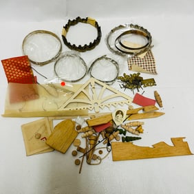 Wood Pieces, Brass and Metal Fittings for Dollhouse Miniatures