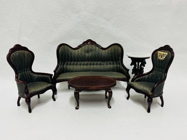 Victorian Parlor Set with Marble top Stand