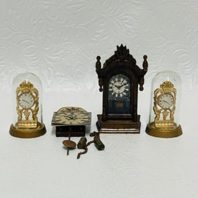 Mantel Clocks and Timepieces with Cloche