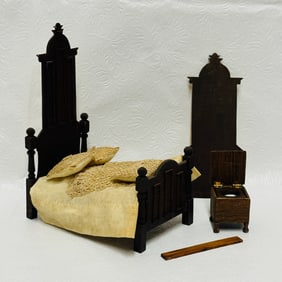 Victorian Bedroom Set with Crochet Bedding