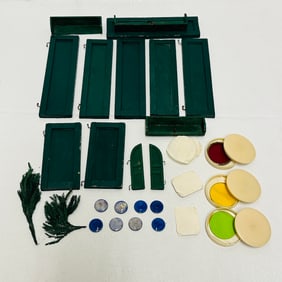 Grouping of Green Painted Dollhouse Shutters
