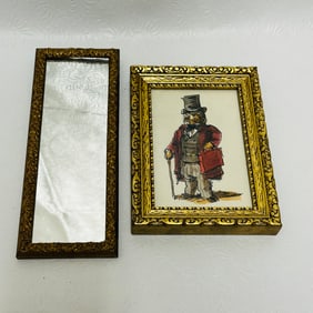 Large Scale Dollhouse Mirror and Framed Art