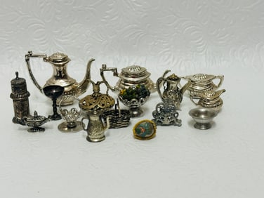 Impressive Collection of Plated and Sterling Silver Holloware