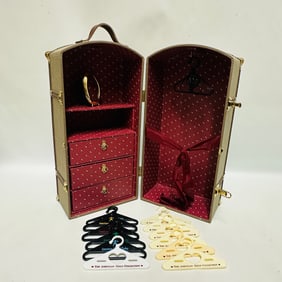 Pleasant Company American Girl Doll Samantha Steamer Trunk with Mirror