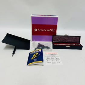 American Girl Doll Flute and Music Stand