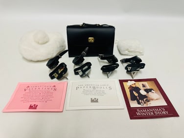 American Girl Doll Samantha Valise, Ice Skates and Paper dolls