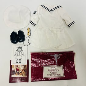American Girl Doll Samantha Middy Dress and Accessories