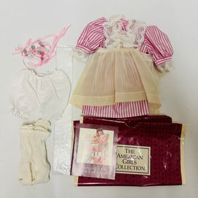 American Girl Doll Samantha Lacy Pinafore and Rosebud Circlet