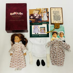 American Girl mini Felicity Doll, Hornbook and Accessories