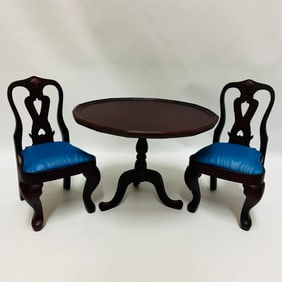 American Girl Doll Felicity Tilt-Top Table and Chairs