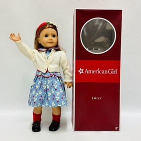 American Girl Doll Emily Bennett with Headband and Box