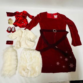 American Girl Doll and Girl-size Holiday Dress