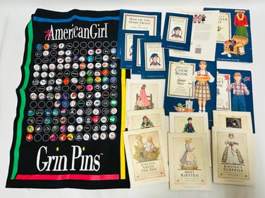 American Girl Doll of Today Grin Pins Wall Hanging and Books