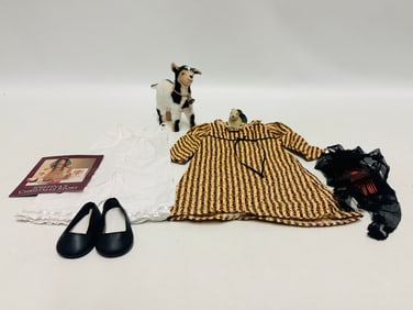 American Girl Doll Josefina Christmas Dress and Goat