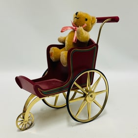 American Girl Doll Samantha Elegant Doll Pram and Mohair Teddy Bear