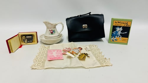 American Girl Doll Samantha Nighttime Book, Pitcher and Bowl