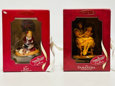 American Girl Doll Hallmark Keepsake Ornaments, Kit and Samantha