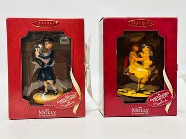 Two American Girl Doll Molly Hallmark Keepsake Ornaments