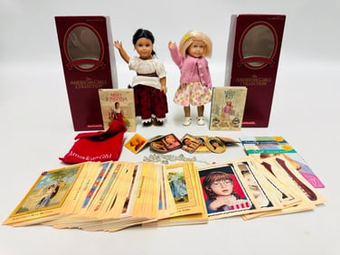 American Girl Mini Dolls, Josefina and Kit with Trading Cards, Stickers
