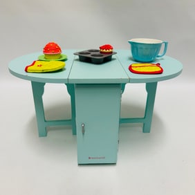 American Girl Doll Food with Baking Table