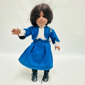 American Girl Doll Addy in her School Suit, Blouse and Spelling Medal