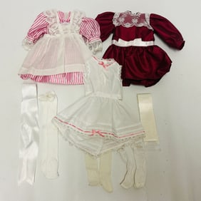 American Girl Doll Samantha Lacy Whites, Lacy Pinafore and Holiday Dress