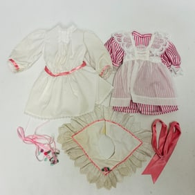 American Girl Doll Samantha, Tea Dress, Lacy Pinafore and Rosebud Circlet