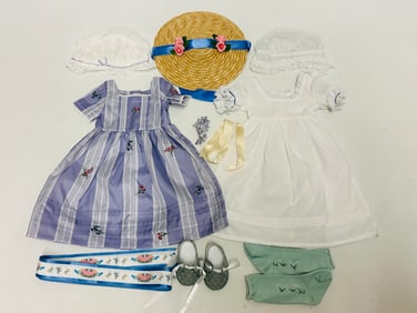 American Girl Doll Felicity Summer Gown and Lavender Meet Gown