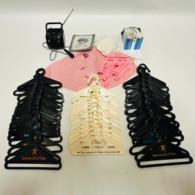 Collection American Girl Doll Items with Karaoke, Hangers and Salon Items