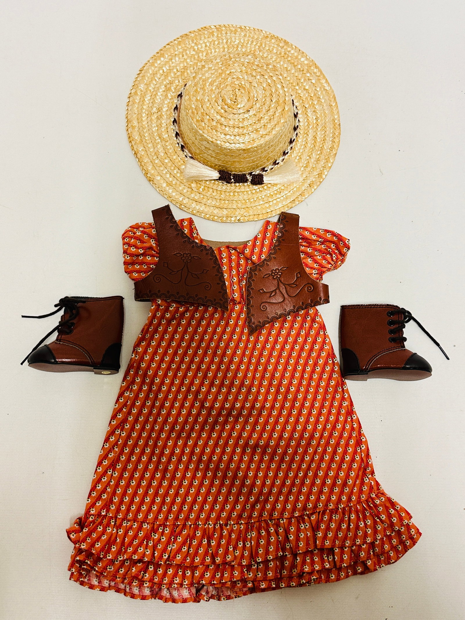 American Girl Doll Josefina Summer Riding Dress, Hat and Boots: American Girl Doll Josefina Summer Riding Dress, Hat and Boots ------------------ please review all pictures carefully because they are part of the description and show condition issues if any -------