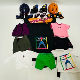 American Girl of Today Doll Sports Clothes, Sleeping Bag and Skates Grouping
