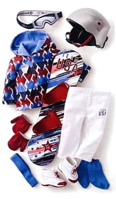 American Girl Doll Team USA Snowboarding Set