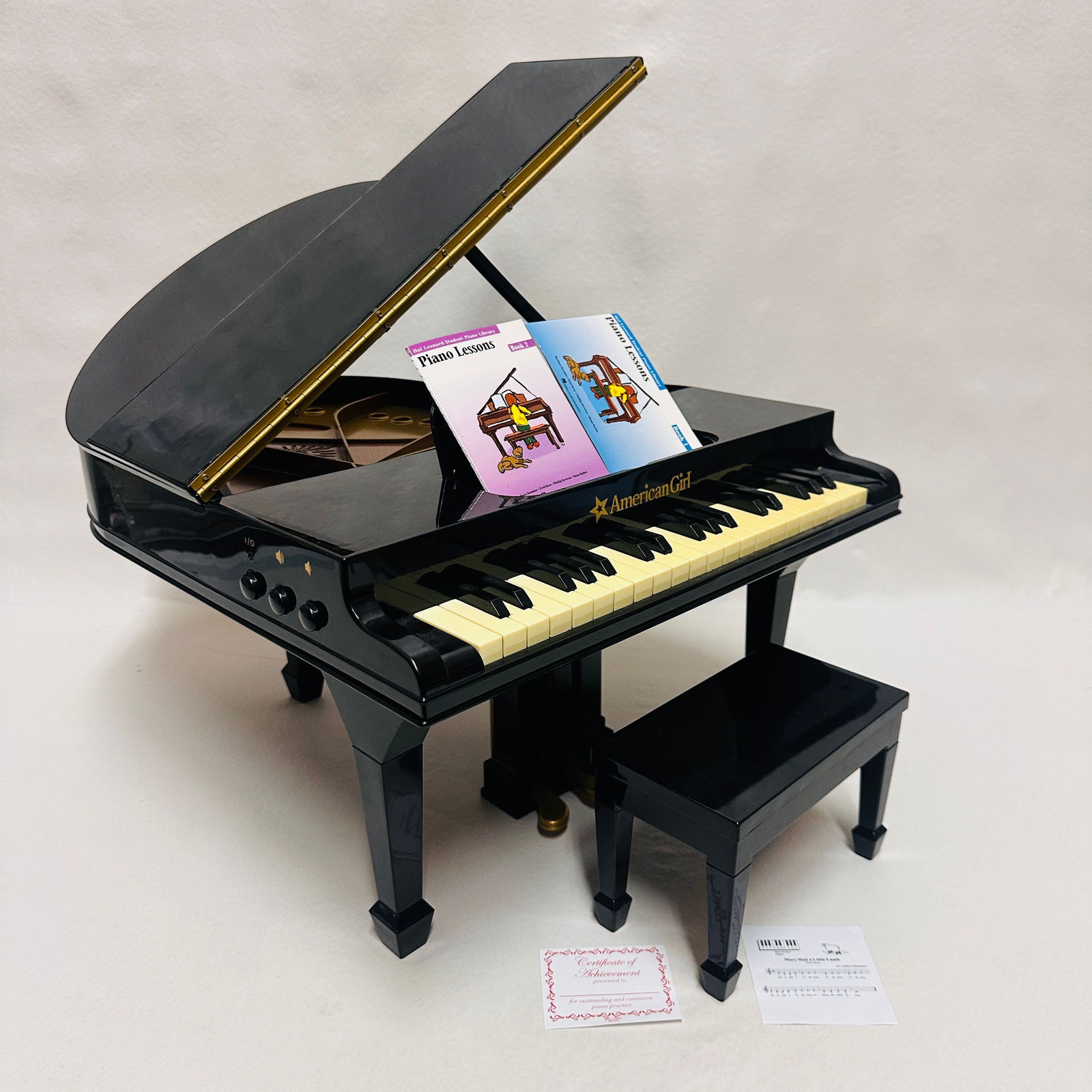 American Girl Doll Grand Piano: American Girl Doll Grand Piano ------------------ please review all pictures carefully because they are part of the description and show condition issues if any ------------------ please consider the