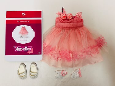 American Girl Doll Maryellen Pretty Pink Dress