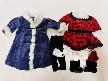 American Girl Doll Samantha Holiday Dress and Coat